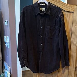 Lord & Taylor Dark Brown Casual Button Down Shirt